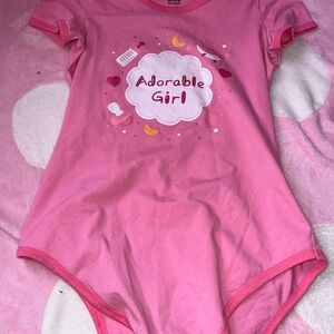 Playful Pink 'Adorable Girl' Bodysuit